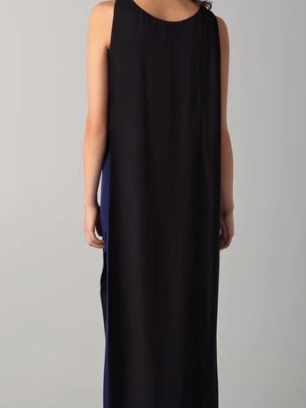 HALSTON HERITAGE Colorblock Silk Cape Back Long Dress Gown Size 0 NWT $695 - Picture 5 of 8